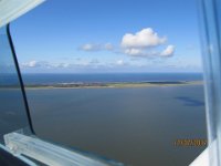 Nordsee 2017 (159)  Wangerooge vor Eindrehen in Gegenanflug, Sicht von Süden